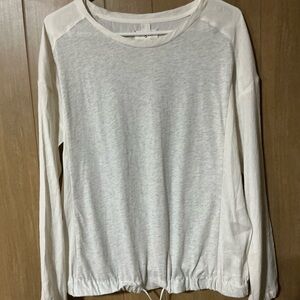 Lou & Grey Womens Tunic Top Gray Heather Front  Long Sleeve Size Medium